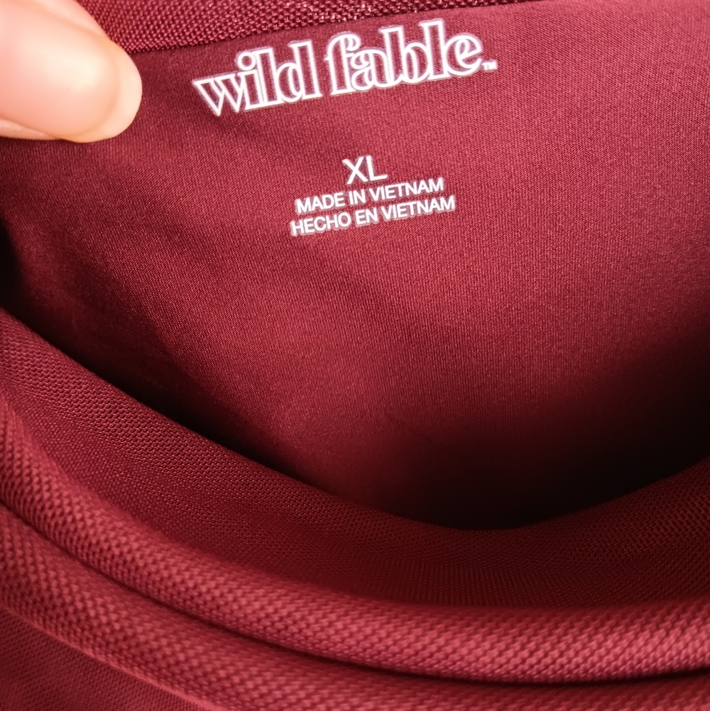 Elegant Burgundy Drape Neck Top - Picture 3 of 6